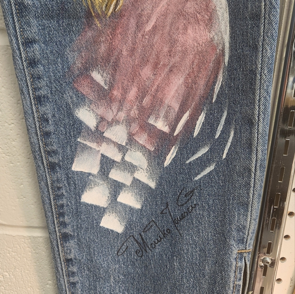 Hand painted jeans - Picture 2 of 7